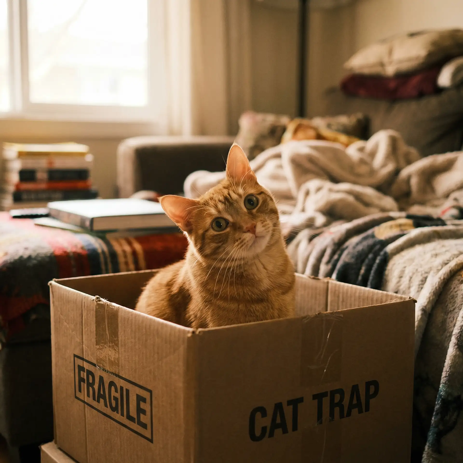 橘猫躲在纸箱里 - 御魂强化